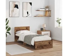 Lova Lovos rėmas Senovinis medis 75 x 190 cm Apdirbta mediena