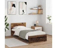 Lova Lovos rėmas Senovinis medis 90 x 190 cm Apdirbta mediena