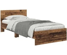 Lova Lovos rėmas Senovinis medis 90 x 200 cm Apdirbta mediena