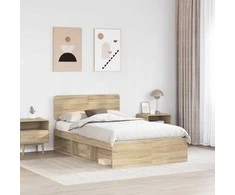 Lova Lovos rėmas Sonoma 120 x 190 cm Kietos pušies mediena