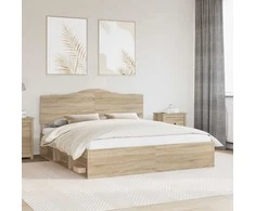 Lova Lovos rėmas Sonoma 180 x 200 cm Kietos pušies mediena