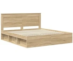 Lova Lovos rėmas Sonoma 200 x 200 cm Kietos pušies mediena
