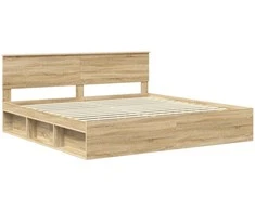 Lova Lovos rėmas Sonoma 200 x 200 cm Kietos pušies mediena