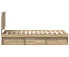 Lova Lovos rėmas Sonoma ąžuolas 75 x 190 cm Kietos pušies mediena