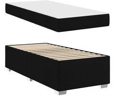 Lova Lovos rėmas su čiužiniu Juoda 100 x 200 cm audinys