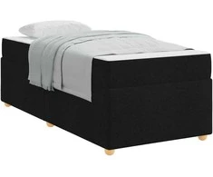 Lova Lovos rėmas su čiužiniu Juoda 100 x 200 cm audinys