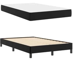 Lova Lovos rėmas su čiužiniu Juoda 120 x 200 cm audinys