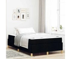 Lova Lovos rėmas su čiužiniu Juoda 120 x 200 cm audinys