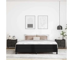 Lova Lovos rėmas su čiužiniu Juoda 180 x 200 cm audinys