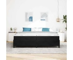 Lova Lovos rėmas su čiužiniu Juoda 200 x 200 cm audinys
