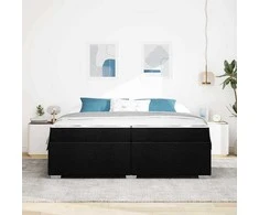 Lova Lovos rėmas su čiužiniu Juoda 200 x 200 cm audinys
