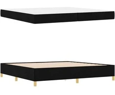 Lova Lovos rėmas su čiužiniu Juoda 200 x 200 cm audinys