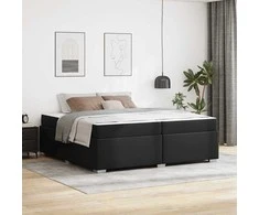 Lova Lovos rėmas su čiužiniu Juoda 200 x 200 cm audinys