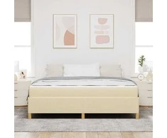 Lova Lovos rėmas su čiužiniu Kreminė 180 x 200 cm audinys
