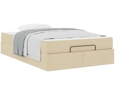 Lova Lovos rėmas su čiužiniu 2 pcs Kreminė audinys