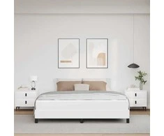Lova Lovos rėmas su čiužiniu Švari balta 180 x 200 cm audinys