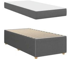 Lova Lovos rėmas su čiužiniu Tamsiai pilka 100 x 200 cm audinys