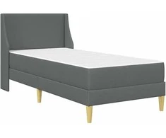 Lovos rėmas su čiužiniu Tamsiai pilka 90 x 200 cm Poliesteris