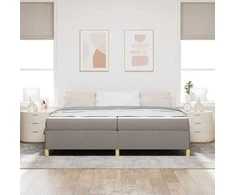 Lova Lovos rėmas su čiužiniu Taupe 200 x 200 cm audinys