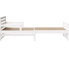 Lova Lovos rėmas su galvūgalio Balta 80 x 200 cm Apdirbta mediena