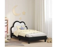 Lova Lovos rėmas su galvūgalio Juoda 80 x 160 cm PU