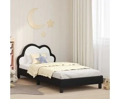 Lova Lovos rėmas su galvūgalio Juoda 80 x 200 cm PU
