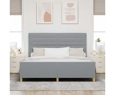 Lovos rėmas su galvūgalio Šviesiai pilka 180 x 200 cm audinys