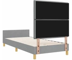 Lova Lovos rėmas su galvūgalio Šviesiai pilka 100 x 200 cm audinys