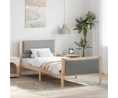 Lova Lovos rėmas su galvūgalio Šviesiai pilka 90 x 200 cm audinys