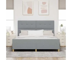 Lova Lovos rėmas su galvūgalio Šviesiai pilka 180 x 200 cm audinys