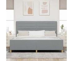 Lova Lovos rėmas su galvūgalio Šviesiai pilka 200 x 200 cm audinys