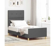 Lova Lovos rėmas su galvūgalio Tamsiai pilka 80 x 200 cm audinys