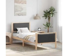 Lova Lovos rėmas su galvūgalio Tamsiai pilka 80 x 200 cm audinys