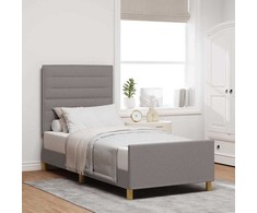 Lova Lovos rėmas su galvūgalio Tortora 80 x 200 cm audinys