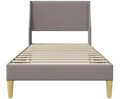 Lova Lovos rėmas Paprastas su galvūgalio Taupe 90 x 200 cm audinys