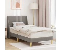 Lova Lovos rėmas Paprastas su galvūgalio Taupe 90 x 200 cm audinys