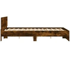 Lova Lovos rėmas su galvūgaliu ir LED, dūminio ąžuolo, 150x200cm