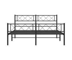 Lova Lovos rėmas su galvūgaliu/kojūgaliu, juodas, 140x190cm, metalas