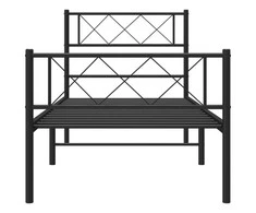 Lova Lovos rėmas su galvūgaliu/kojūgaliu, juodas, 90x200cm, metalas