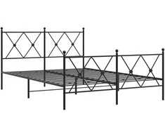 Lova Lovos rėmas su galvūgaliu/kojūgaliu, juodas, 137x190cm, metalas