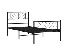 Lova Lovos rėmas su galvūgaliu/kojūgaliu, juodas, 107x203cm, metalas