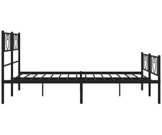 Lova Lovos rėmas su galvūgaliu/kojūgaliu, juodas, 135x190cm, metalas