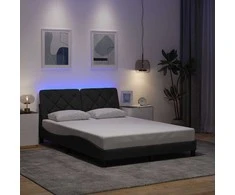 Lova Lovos rėmas su LED be čiužinio, tamsiai pilkas, 120x200 cm