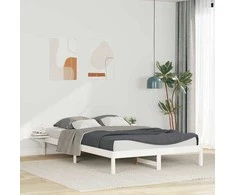 Lova Lovos rėmas su šoninėmis stalelėmis Balta 140 x 210 cm