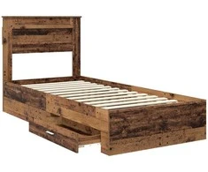 Lova Lovos rėmas su stalčių Senas medis 90 x 200 cm Apdirbta mediena