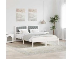Lova Lovos rėmas Šviesiai pilka 140 x 200 cm Kietos pušies mediena