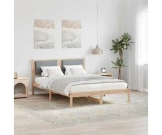 Lova Lovos rėmas Šviesiai pilka 160 x 200 cm Kietos pušies mediena