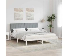 Lova Lovos rėmas Šviesiai pilka 180 x 200 cm Kietos pušies mediena
