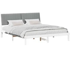 Lova Lovos rėmas Šviesiai pilka 180 x 200 cm Kietos pušies mediena