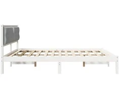 Lova Lovos rėmas Šviesiai pilka 200 x 200 cm Kietos pušies mediena